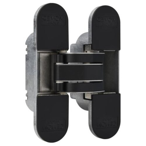 Петля дверная скрытая CEMOM ESTETIC 80/A 3D черная, регулируемая, вес полотна 80кг, 29*111,5мм