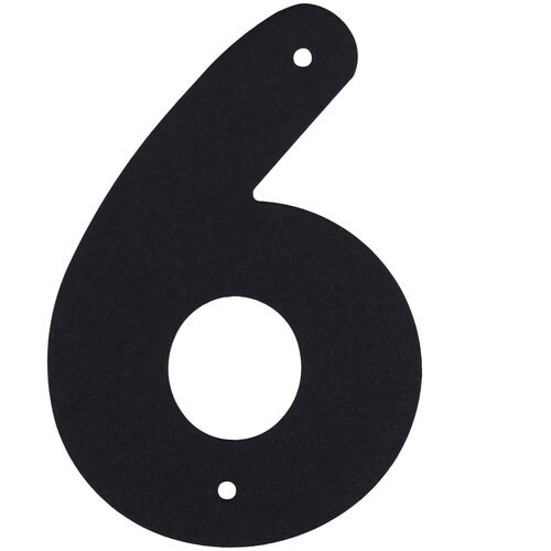 LARVIJ Цифра «6» Larvij большая цвет чёрный