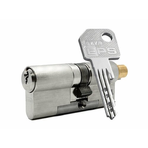 Цилиндр EVVA EPS ключ-вертушка (размер 56х41 мм) - Никель (3 ключа)