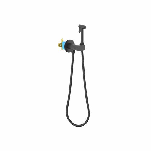 Гигиенический душ со смесителем Aquatek Оберон AQ1024MB, цвет черный матовый