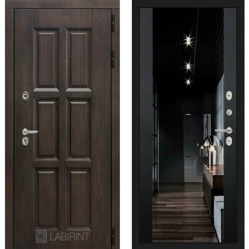 Входная дверь Labirint Термо Лондон с тонированным зеркалом Максимум 960x2050, открывание левое