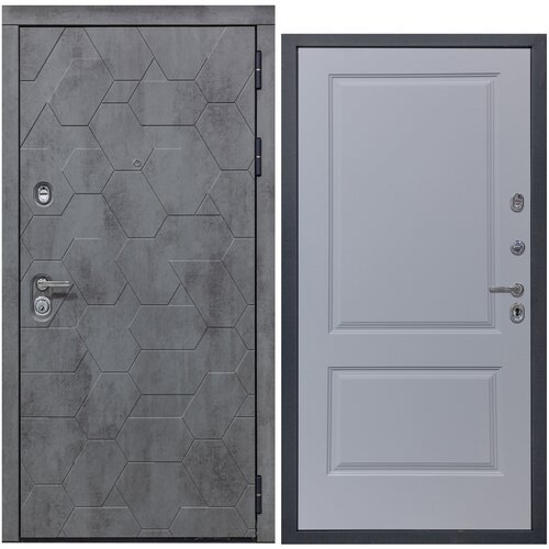 Дверь входная металлическая DIVA 51 2050x960 Правая Бетон Темный - Д7 Силк Маус, тепло-шумоизоляция, антикоррозийная защита для квартиры