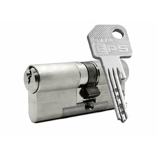 Цилиндр EVVA EPS ключ-ключ (размер 51х51 мм) - Никель (3 ключа)