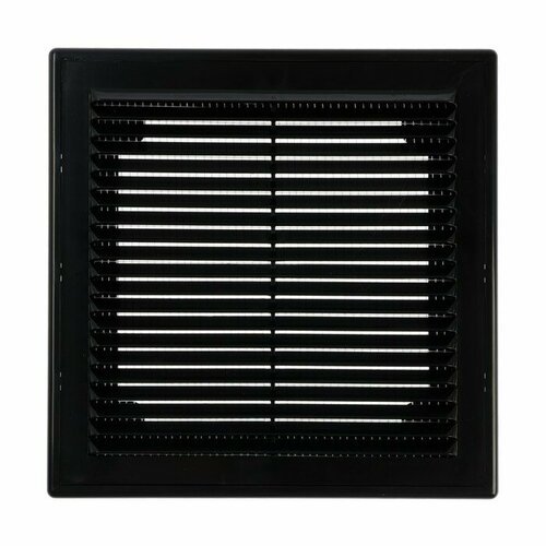 Решетка вентиляционная 'виенто' 2121ВР, 210х210 мм, с сеткой, разъемная, черная