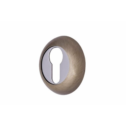 Накладка дверная под цилиндр на круглом основании Vilardi AB Античная бронза, комплект
