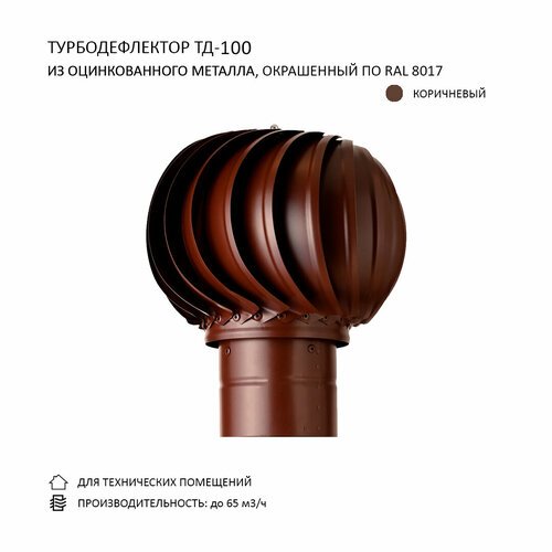 Турбодефлектор TD100, коричневый