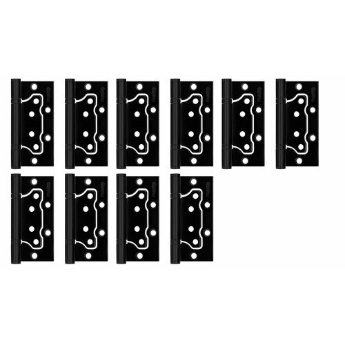 Петля универсальная Punto (Пунто) без врезки IN4200W BL (200-2B 100x2,5), черный (комплект 10 штук)