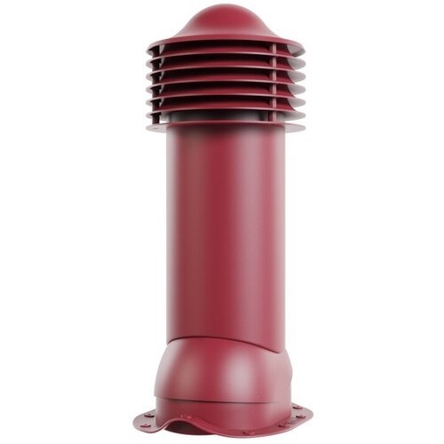 Труба вентиляционная Viotto, для металлочерепицы, d-125мм, утепленная, красное вино (RAL 3005)