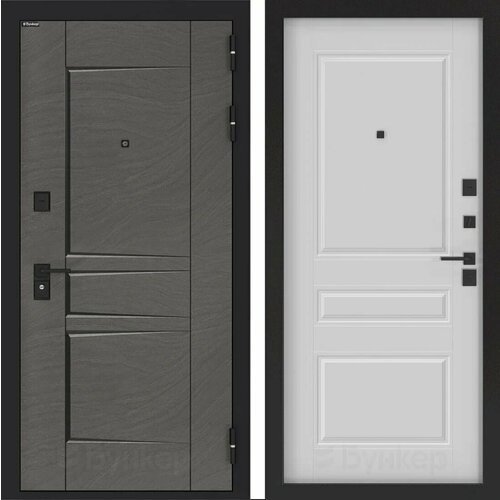 Входная металлическая дверь для квартиры BN-04 с внутренней панелью ФЛ-711, белый софт, размер по коробке 880х2050, левая
