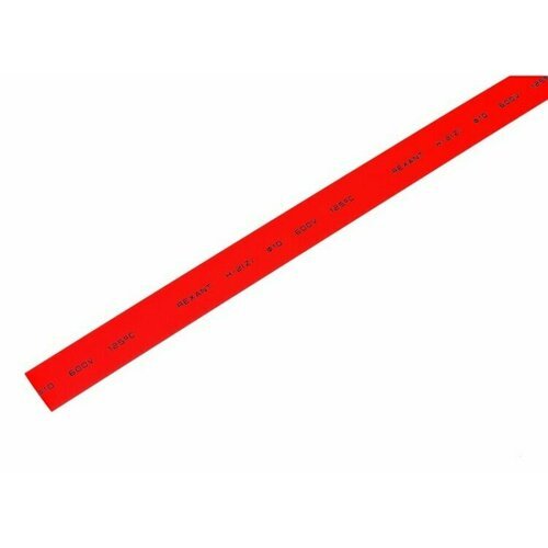 Термоусадочная трубка 10,0/5,0 мм, красная, упаковка 50 шт. по 1 м, 21-0004, REXANT
