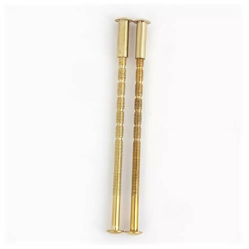 Стяжки винтовые для дверных ручек 140мм цвет: золотой, 2 штуки в комплекте.