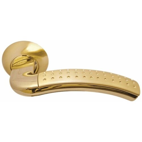 Ручка дверная Rucetti (Ручетти) RAP 7 SG/GP Цвет - Матовое золото/золото