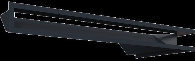 Вентиляционная решетка Kratki Люфт угловая левая графит LUFT/NL/9/8040/45S/G