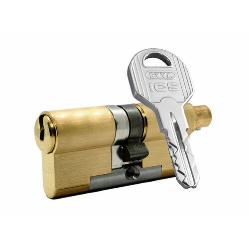 Цилиндр EVVA ICS ключ-вертушка (размер 36х51 мм) - Латунь (5 ключей)