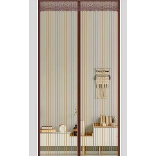 Антимоскитная сетка 100х210 для двери на магнитах/регулируемый размер/для всех дверных проемов/ цвет коричневый