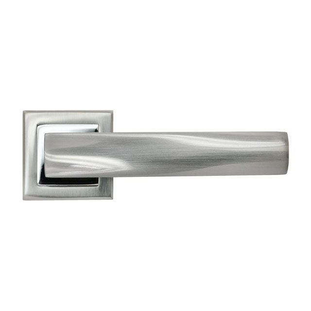 ручка дверная RUCETTI, 14-S SN/CP, никель сатиновый, хром