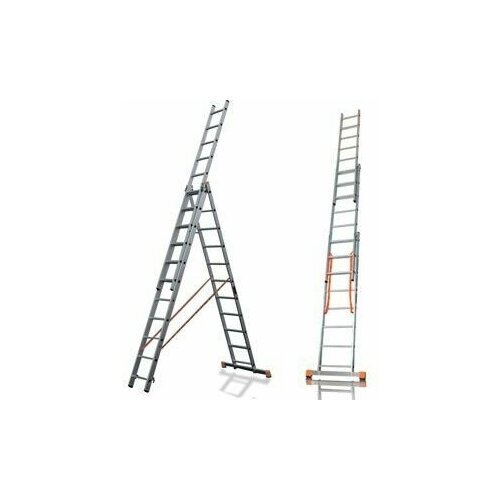 Лестница трехсекционная Алюмет 9310 3x10 профессиональная (3x10, профессиональная)