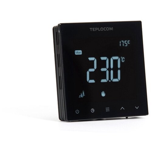 Терморегулятор TEPLOCOM TSF-Prog/LUX черный