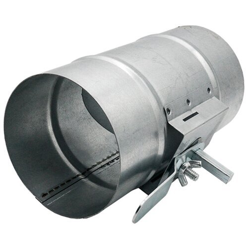 Дроссель-клапан D125 для круглых воздуховодов, оцинкованная сталь