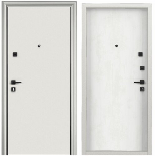 Дверь входная для квартиры Torex Comfort X 950х2050, правый, тепло-шумоизоляция, антикоррозийная защита, замки 4-го класса, белый/светло-серый