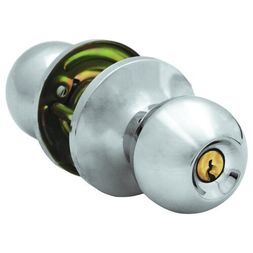 Защелка дверная SCHLOSS 42011 KL-01 с ручкой шар, ключ/фиксатор, хром (30)