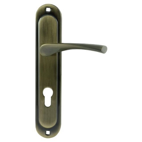 Ручки дверные на планке Нора-М 710-55 мм - Старая бронза