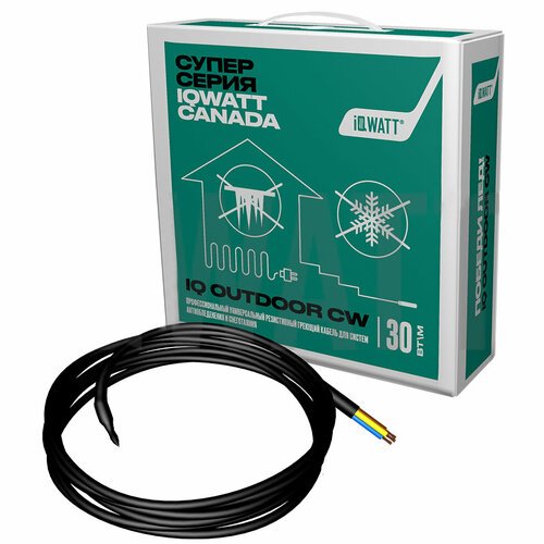 Греющий кабель для систем антиобледенения и снеготаяния IQ OUTDOOR CW-70M