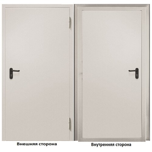 Дверь противопожарная Промет ДП-EIS-60 серый (7035) глухая правая 950х2050 мм