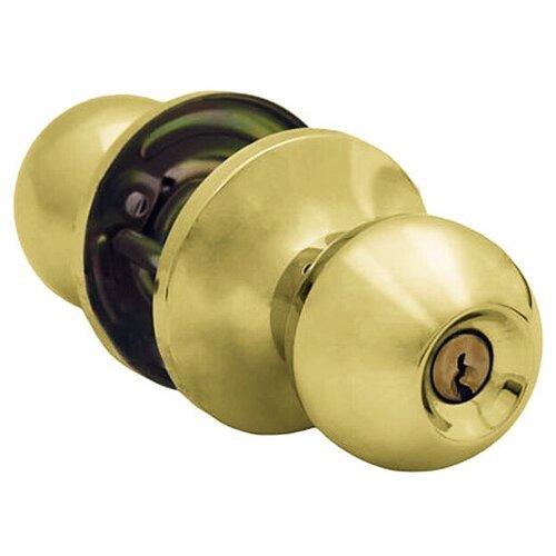 Защелка дверная SCHLOSS 42012 KL-01 с ручкой шар, ключ/фиксатор, золото (30)