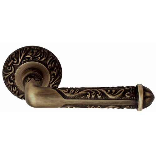 Ручка дверная межкомнатная на розетке (комплект, 2 шт) Vilardi Марта MAB матовая бронза