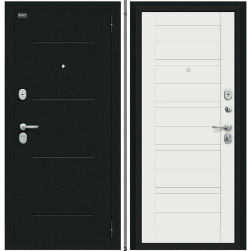 Дверь Сити Kale Букле черное/Off-white