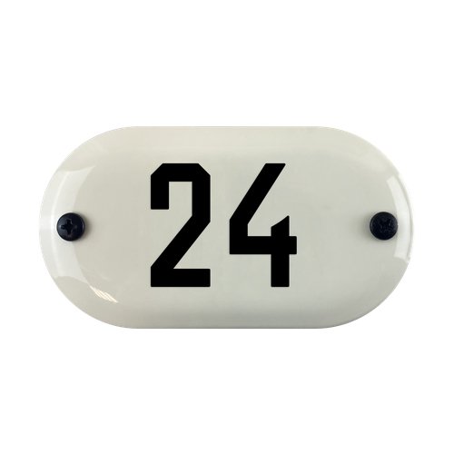 Номер на дверь '24' Ретро, из стали, 6х11 см, самоклеющийся, эмалированный. Все цифры в наличии.