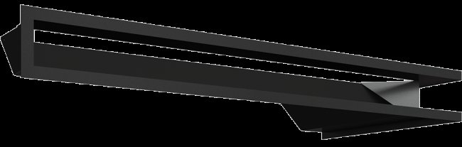 Вентиляционная решетка Kratki Люфт угловая левая черная LUFT/NL/9/8040/45S/C