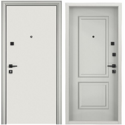 Дверь входная для квартиры Torex Super Omega PRO 950х2050, правый, тепло-шумоизоляция, антикоррозийная защита, замки 4-го класса защиты, белый