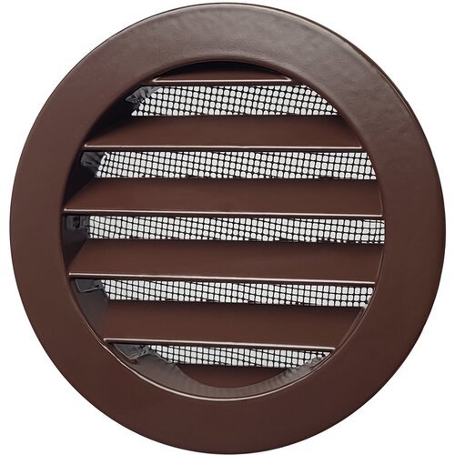 Решетка вентиляционная круглая D100 мм RAL8017 шоколадно-коричневый матовый