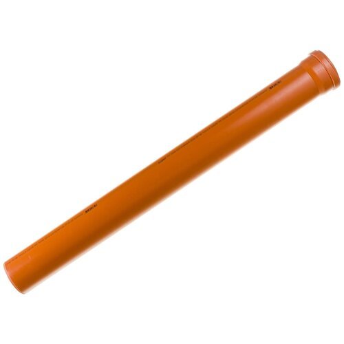 Канализационная труба GIGANT наружная полипропиленовая, GSG-27, 110х3.4х1000 мм 1000мм. рыжий